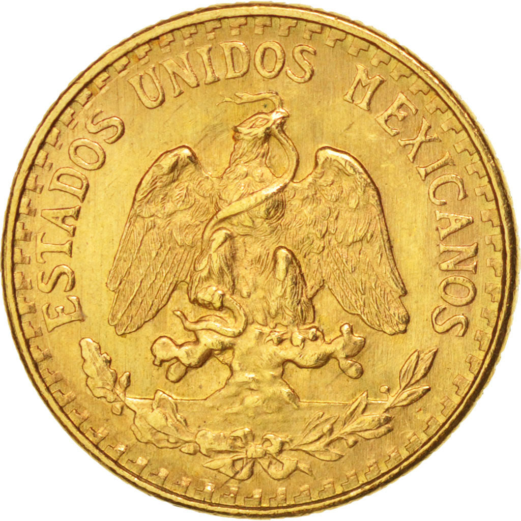 Mexico, 2 Pesos, 1945, Mexico City, MS(60-62), Gold, KM:461