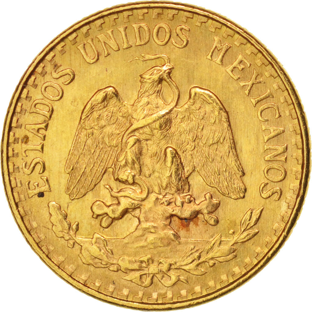 Messico, 2 Pesos, 1945, Mexico City, SPL-, Oro, KM:461