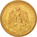 Mexico, 2 Pesos, 1945, Mexico City, AU(55-58), Gold, KM:461