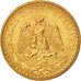 Mexico, 2 Pesos, 1945, Mexico City, AU(55-58), Gold, KM:461