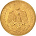 Mexico, 2 Pesos, 1945, Mexico City, AU(55-58), Gold, KM:461