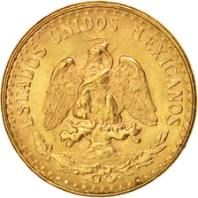 Mexico, 2 Pesos, 1945, Mexico City, AU(55-58), Gold, KM:461