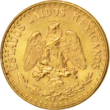Mexico, 2 Pesos, 1945, Mexico City, MS(60-62), Gold, KM:461