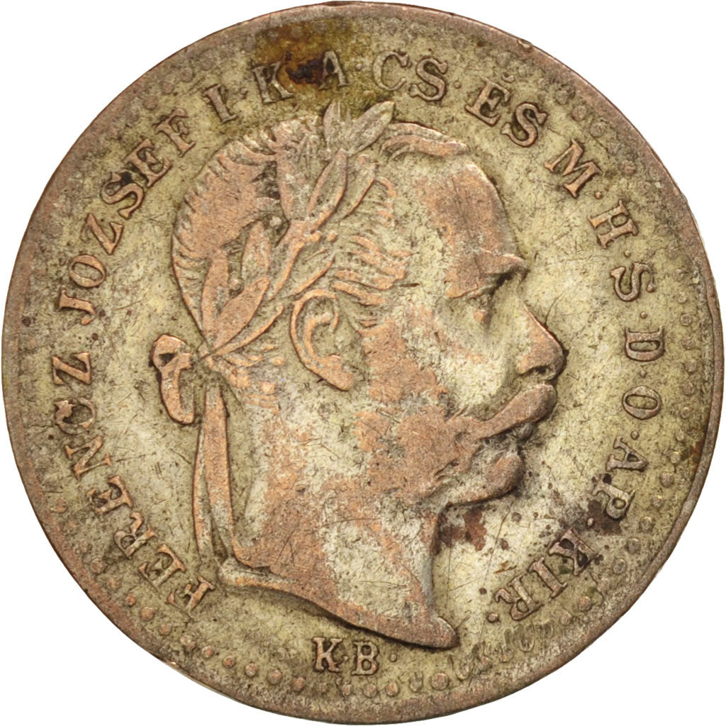 Hungary, Franz Joseph I, 10 Krajczar, 1875, Kremnitz, VF(30-35), KM:451.1