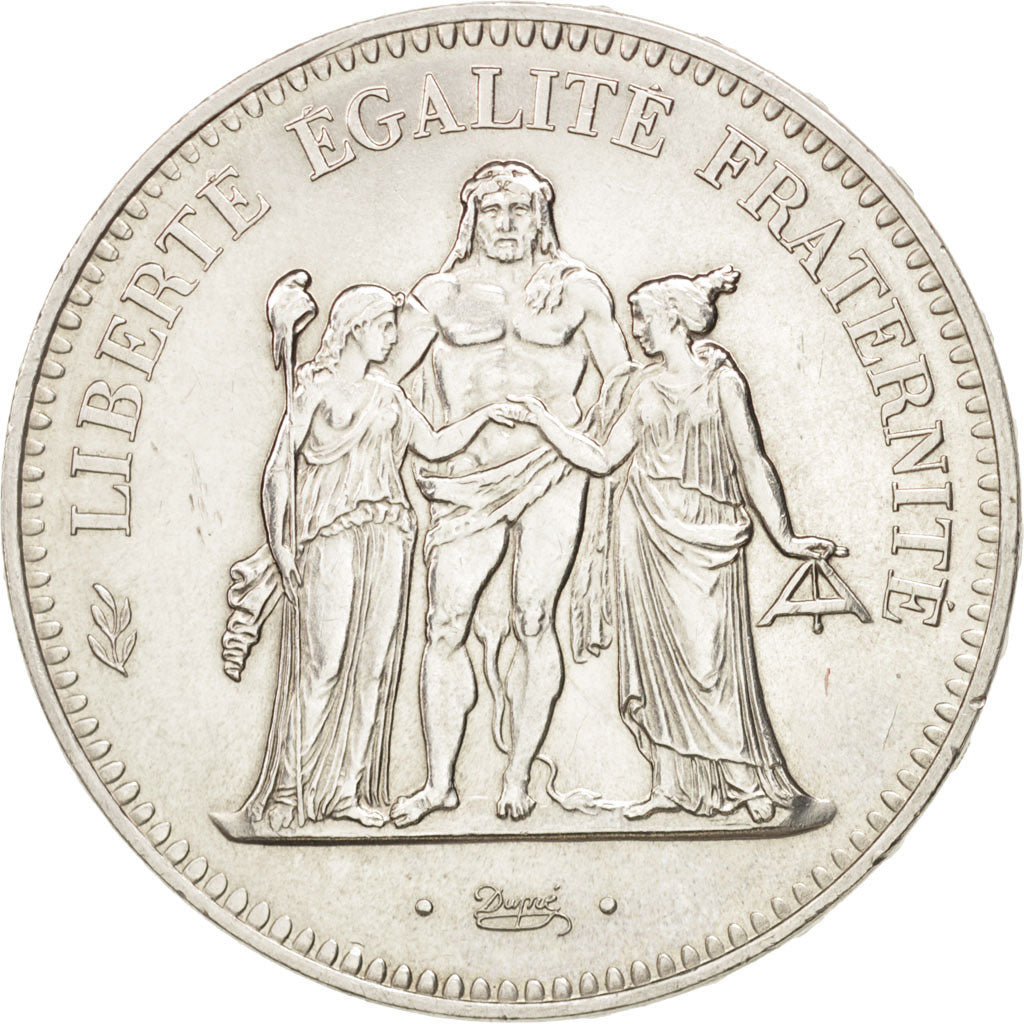 Coin, France, Hercule, 50 Francs, 1974, MS(60-62), Silver, KM:941.2