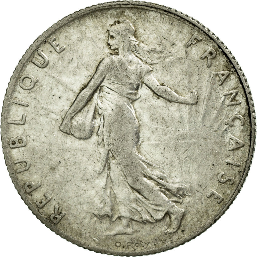Coin, France, Semeuse, 50 Centimes, 1907, AU(50-53), Silver, Gadoury:420