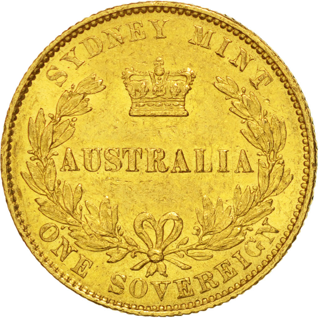 Australia, Victoria, Sovereign, 1865, Sydney, BB+, Oro, KM:4