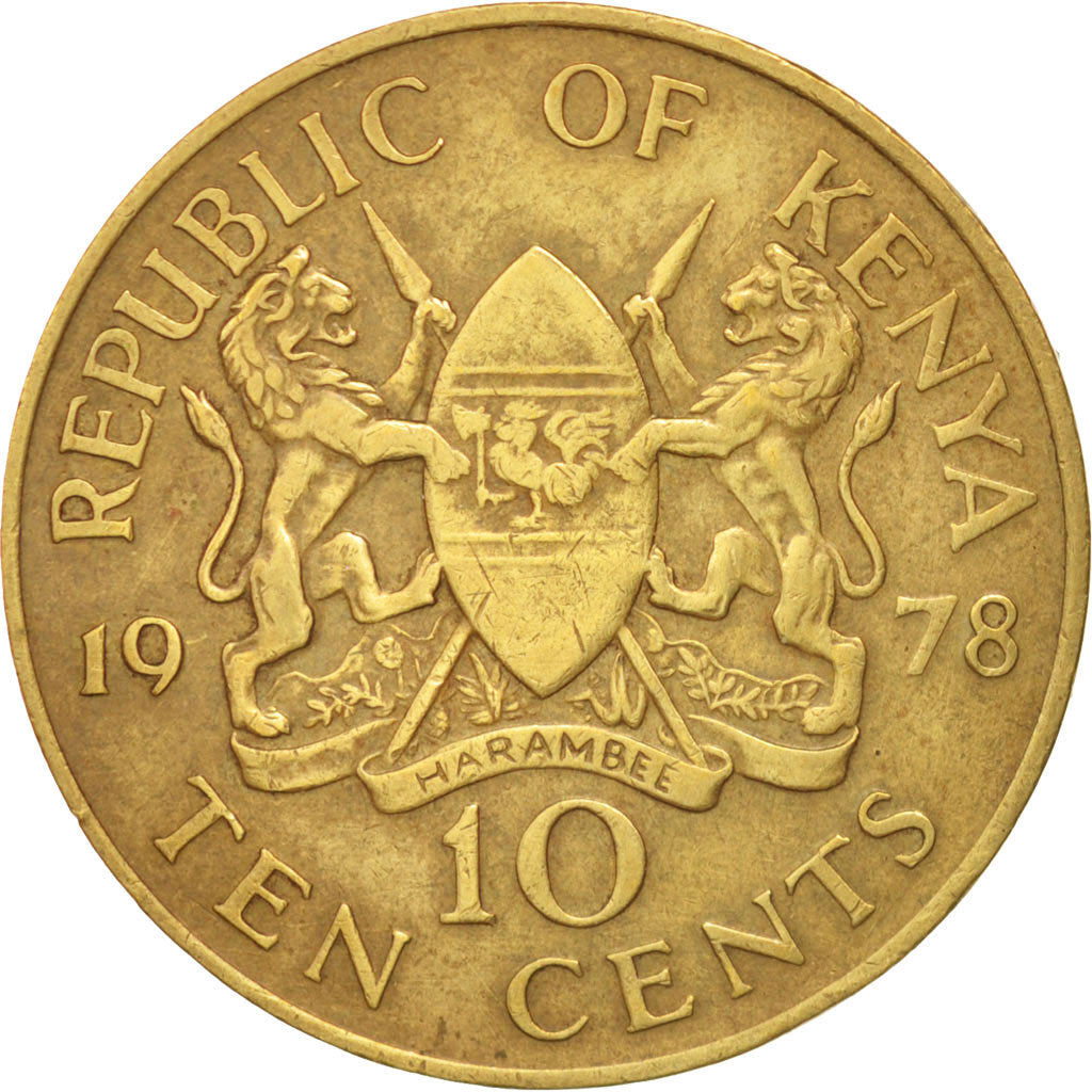 Coin, Kenya, 10 Cents, 1978, VF(30-35), Nickel-brass, KM:11