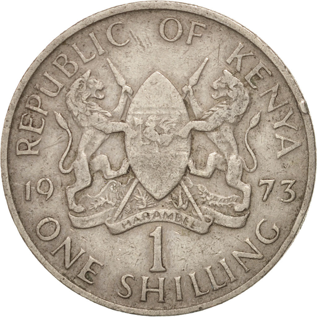 Münze, Kenya, Shilling, 1971, S, Copper-nickel, KM:14