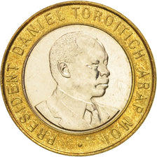 Kenya, 10 Shillings, 1997, British Royal Mint, MS(60-62), Bi-Metallic, KM:27