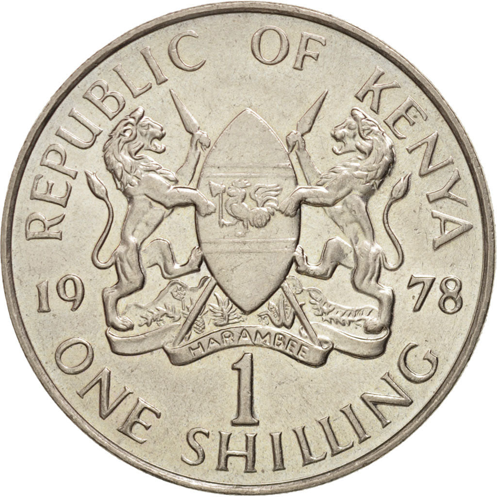Kenya, Shilling, 1978, MS(63), Copper-nickel, KM:14