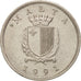 Coin, Malta, 25 Cents, 1991, Franklin Mint, AU(55-58), Copper-nickel, KM:97