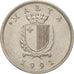 Münze, Malta, 25 Cents, 1991, Franklin Mint, VZ, Copper-nickel, KM:97