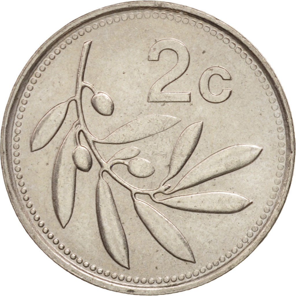 Monnaie, Malte, 2 Cents, 1991, SPL, Copper-nickel, KM:94