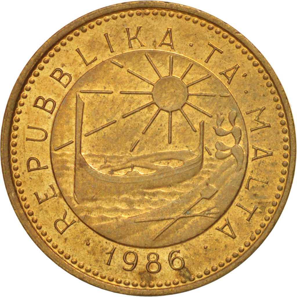 Munten, Malta, Cent, 1986, PR, Nickel-brass, KM:78