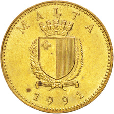 Coin, Malta, Cent, 1991, AU(55-58), Nickel-brass, KM:93