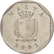 Coin, Malta, 5 Cents, 1991, MS(60-62), Copper-nickel, KM:95