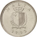 Coin, Malta, 2 Cents, 1993, MS(63), Copper-nickel, KM:94
