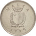 Coin, Malta, 2 Cents, 1995, MS(63), Copper-nickel, KM:94