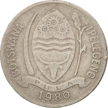 Moneda, Botsuana, 10 Thebe, 1980, British Royal Mint, BC+, Cobre - níquel, KM:5