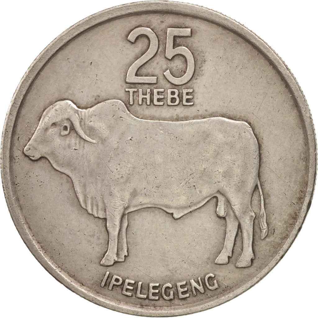 Monnaie, Botswana, 25 Thebe, 1989, British Royal Mint, TTB, Copper-nickel, KM:6