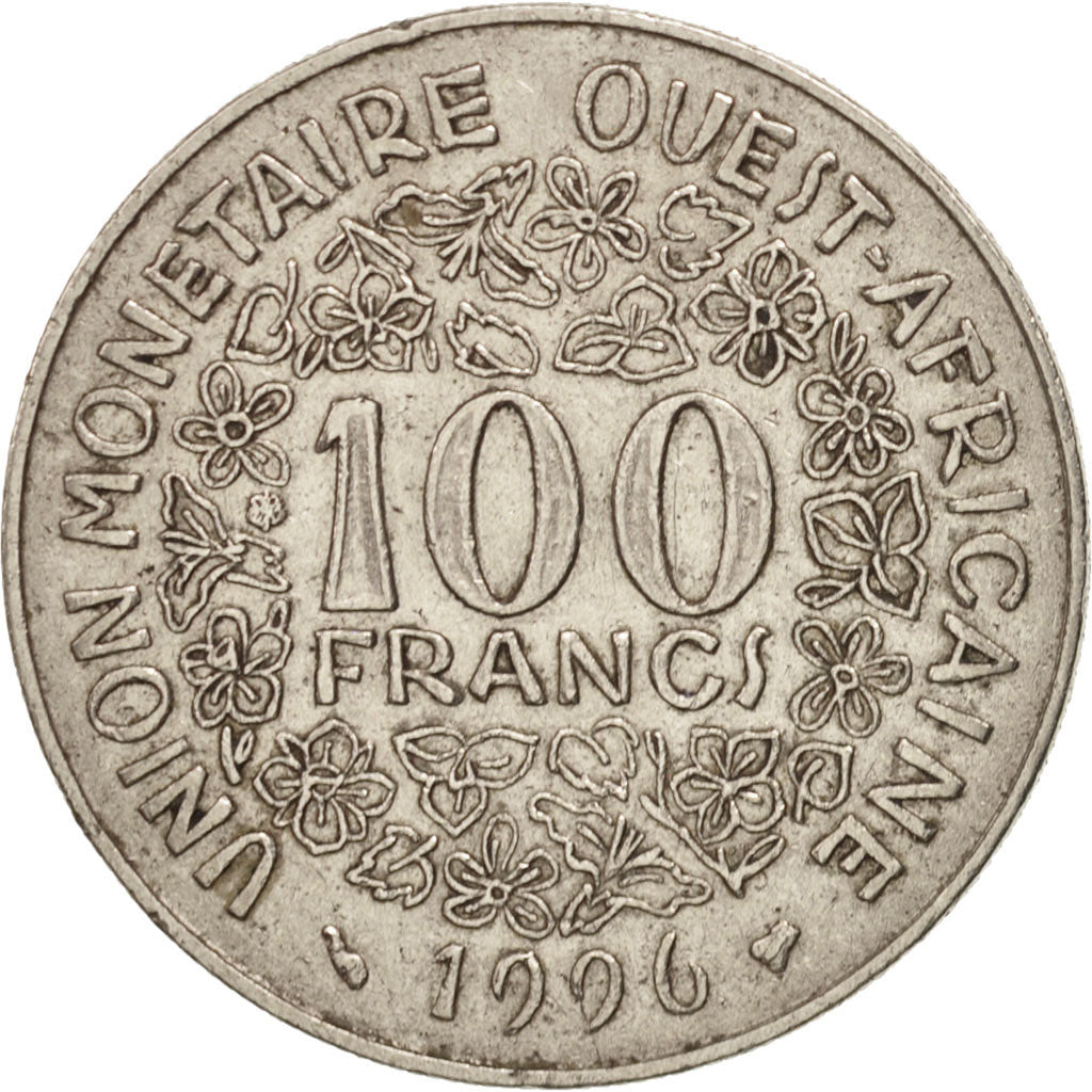 West African States, 100 Francs, 1996, EF(40-45), Nickel, KM:4