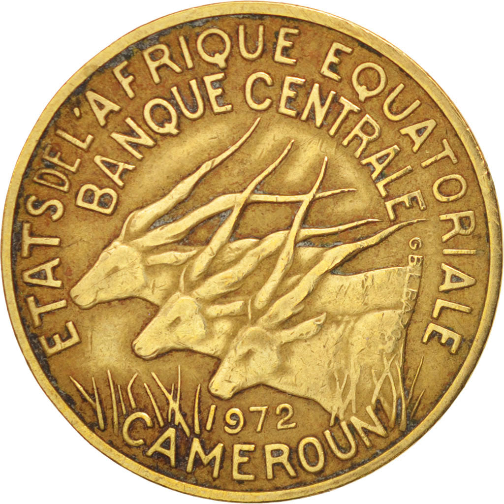 EQUATORIAL AFRICAN STATES, 10 Francs, 1972, Paris, EF(40-45), KM:2a