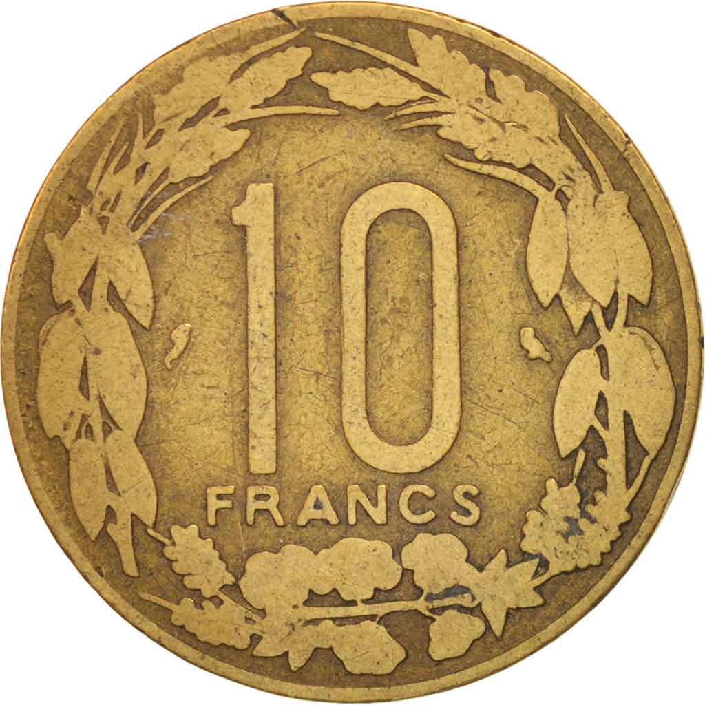 Coin, EQUATORIAL AFRICAN STATES, 10 Francs, 1961, Paris, F(12-15)