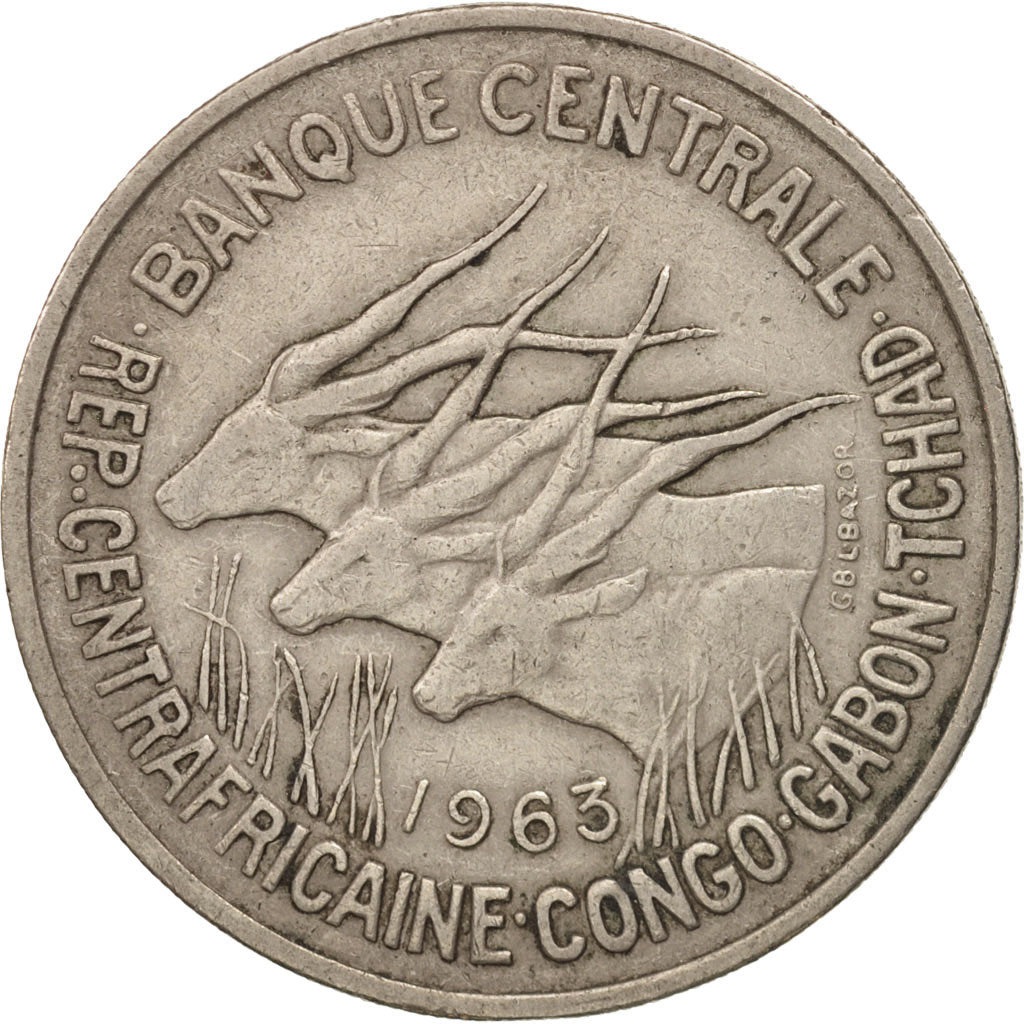 EQUATORIAL AFRICAN STATES, 50 Francs, 1963, Paris, EF(40-45), KM:3