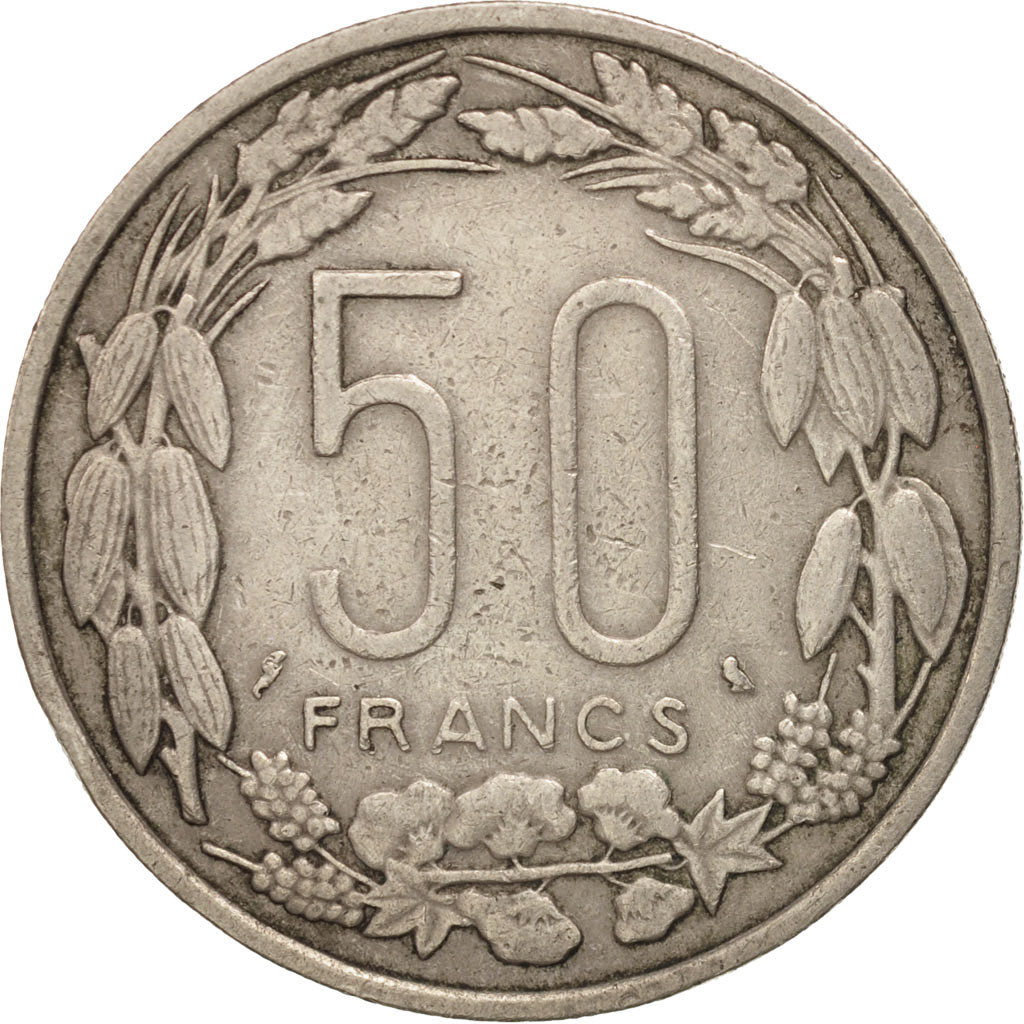 EQUATORIAL AFRICAN STATES, 50 Francs, 1963, Paris, EF(40-45), KM:3