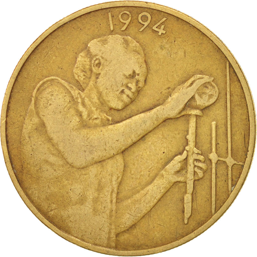 West African States, 25 Francs, 1994, VF(20-25), Aluminum-Bronze, KM:9