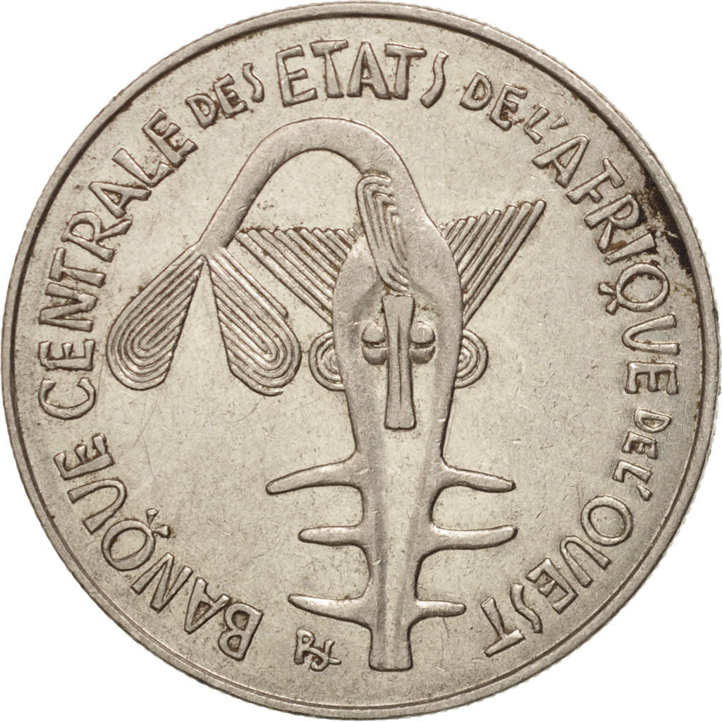 West African States, 100 Francs, 1997, AU(50-53), Nickel, KM:4