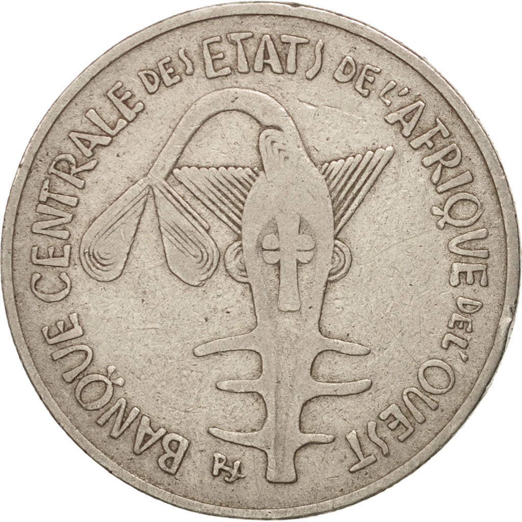 Moneta, Kraje Afryki Zachodniej, 100 Francs, 1971, VF(20-25), Nikiel, KM:4