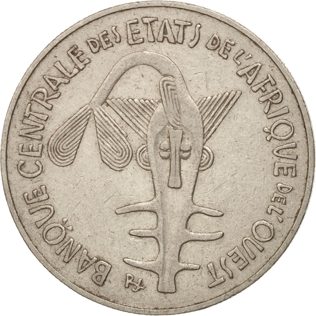West African States, 100 Francs, 1989, EF(40-45), Nickel, KM:4
