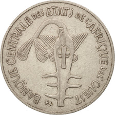 West African States, 100 Francs, 1989, EF(40-45), Nickel, KM:4