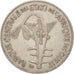 West African States, 100 Francs, 1989, EF(40-45), Nickel, KM:4