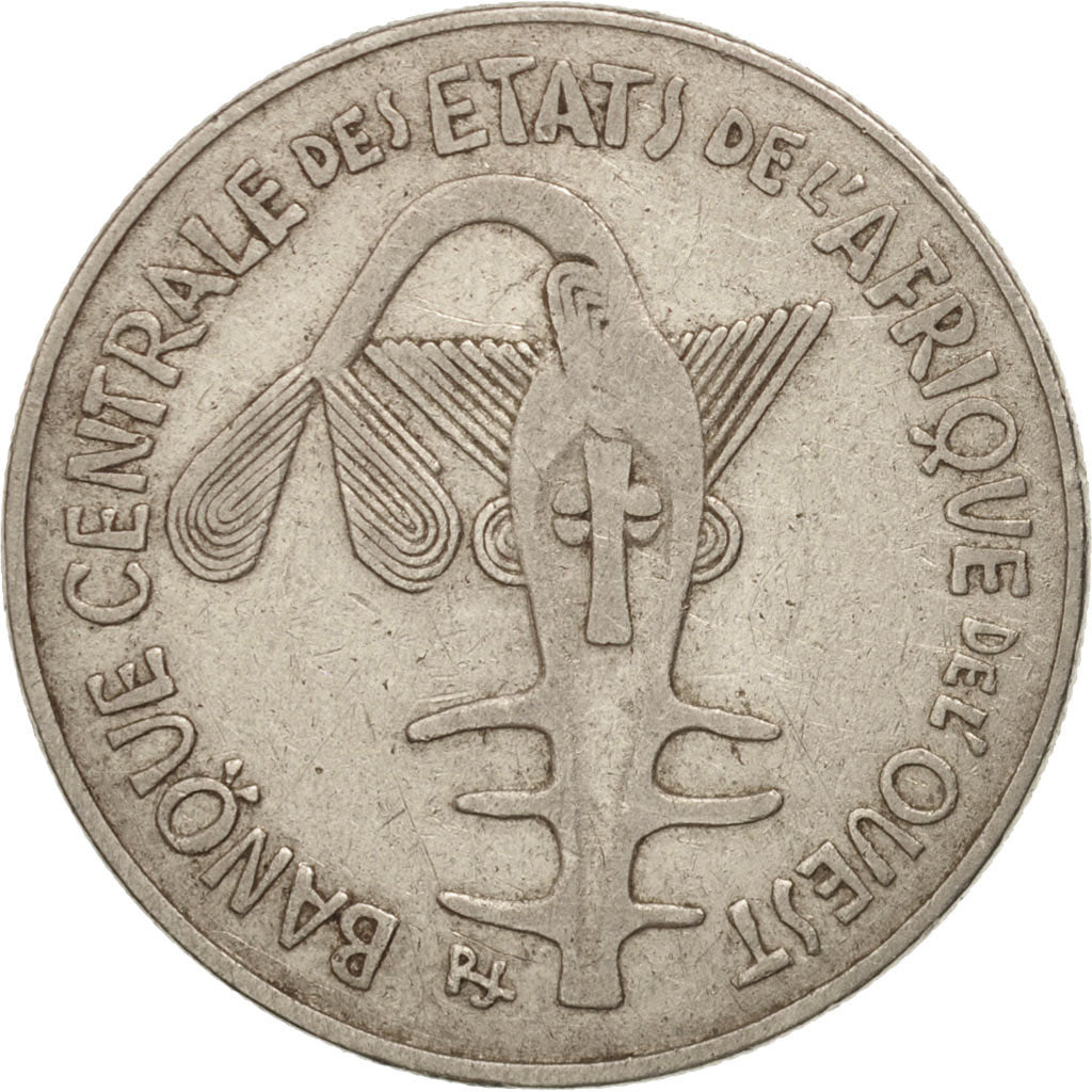 Moneta, Kraje Afryki Zachodniej, 100 Francs, 1987, VF(30-35), Nikiel, KM:4