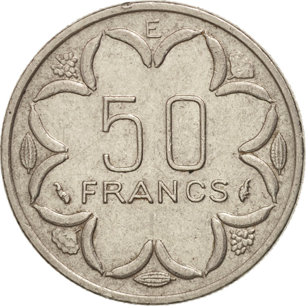 Coin, Central African States, 50 Francs, 1977, Paris, EF(40-45), Nickel, KM:11