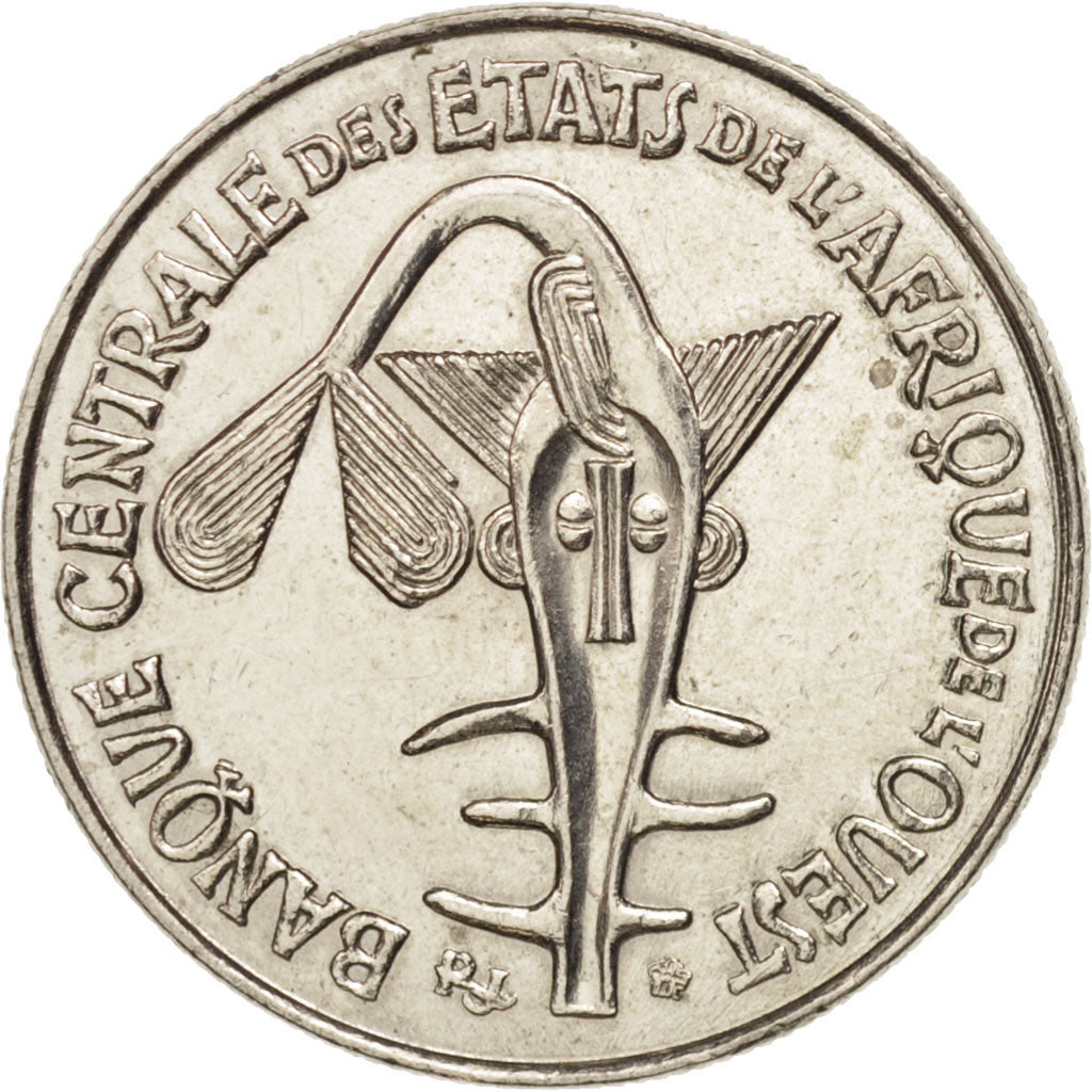 West African States, 50 Francs, 1997, MS(63), Copper-nickel, KM:6