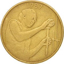 Moneda, Estados del África Occidental, 25 Francs, 1987, BC+, Aluminio - bronce
