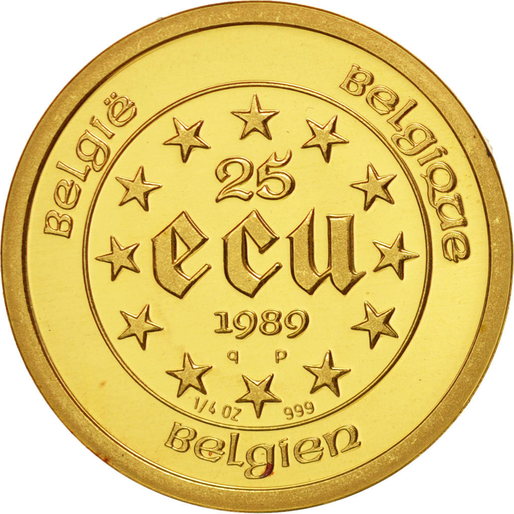 Belgique, Baudouin I, 25 Ecu Dioclétien, 1989, FDC, Or, KM:173
