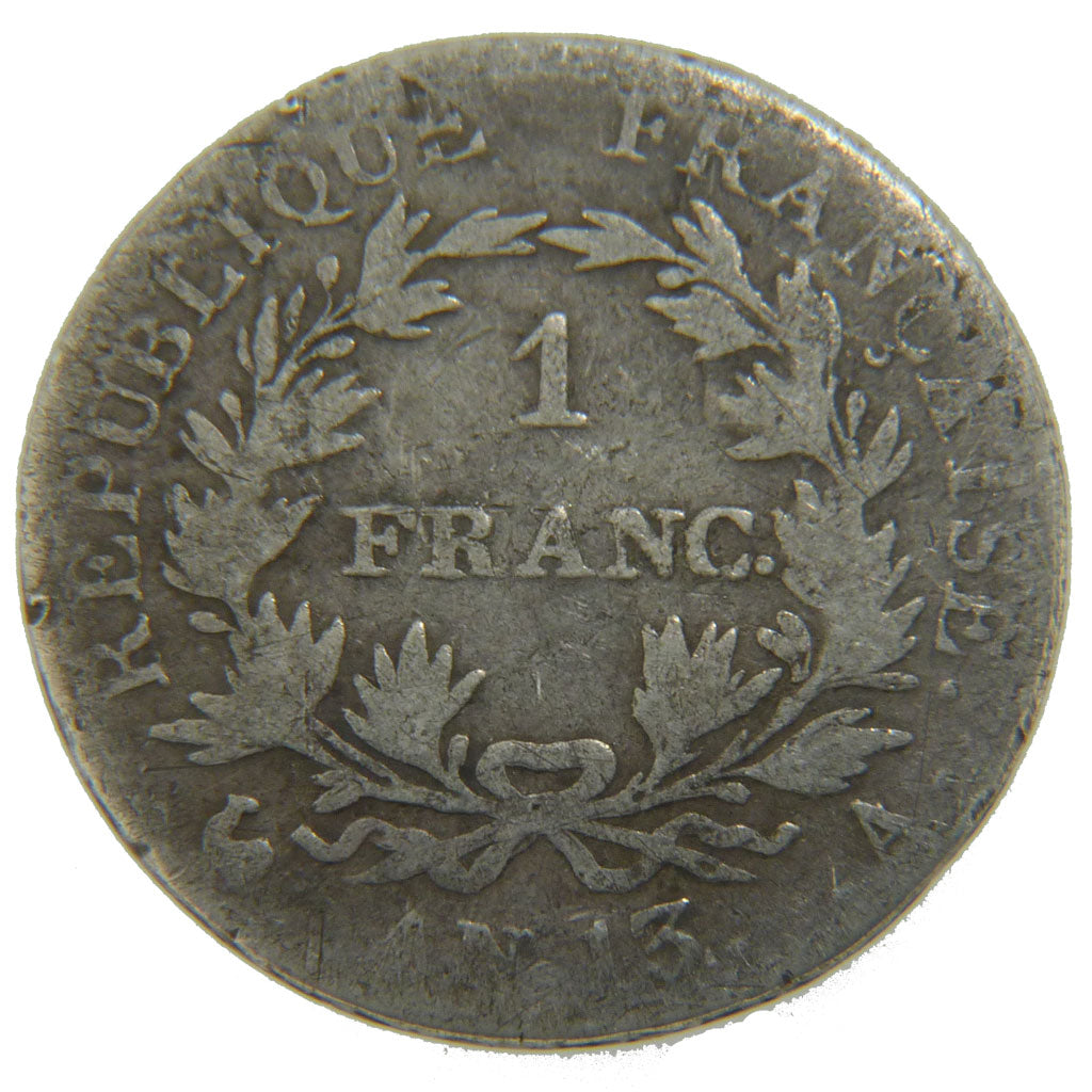 FRANCE, Napoléon I, Franc, 1805, Paris, KM #656.1, VG(8-10), Silver, Gadoury #..