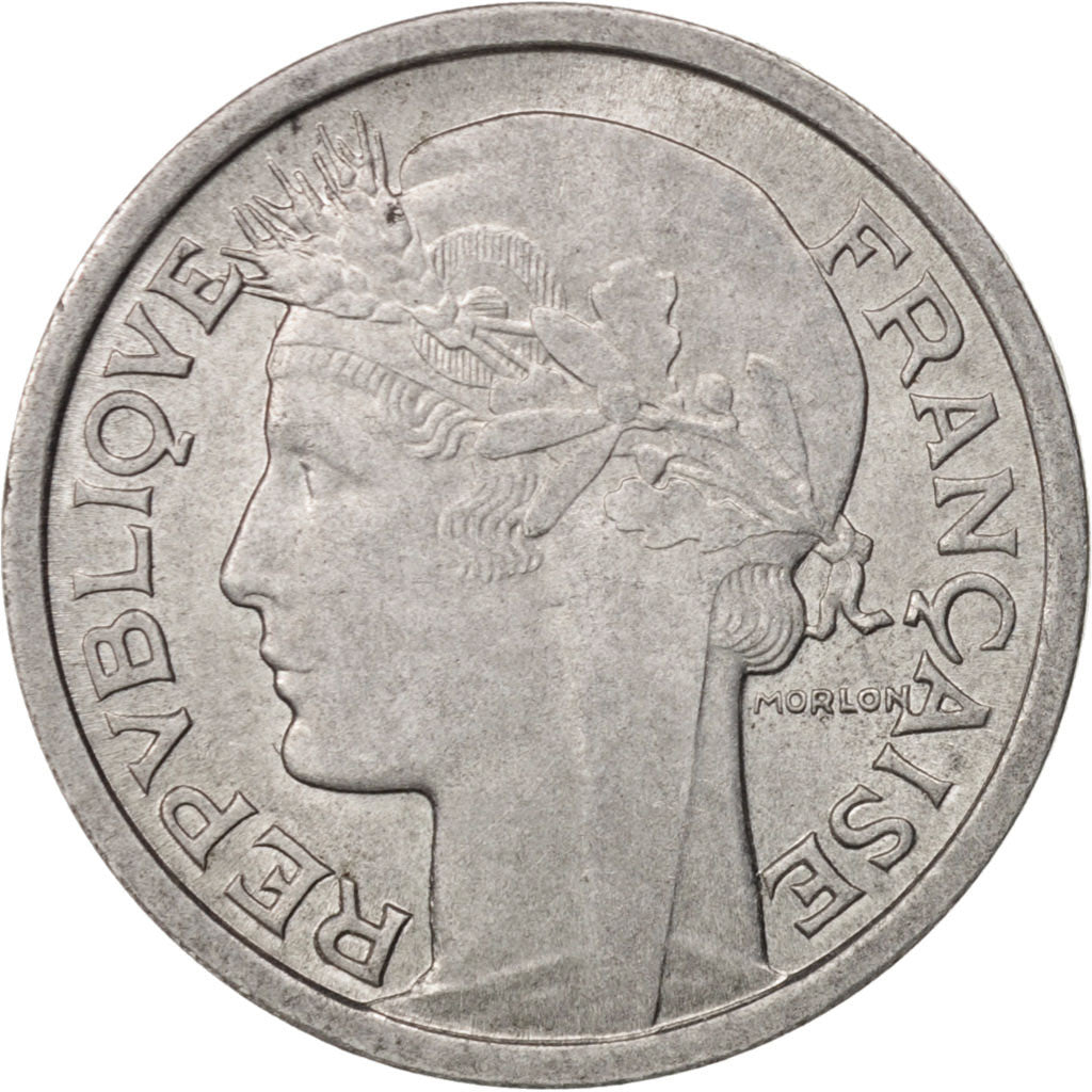 Moneta, Francja, Morlon, Franc, 1947, Beaumont - Le Roger, AU(55-58), Aluminium