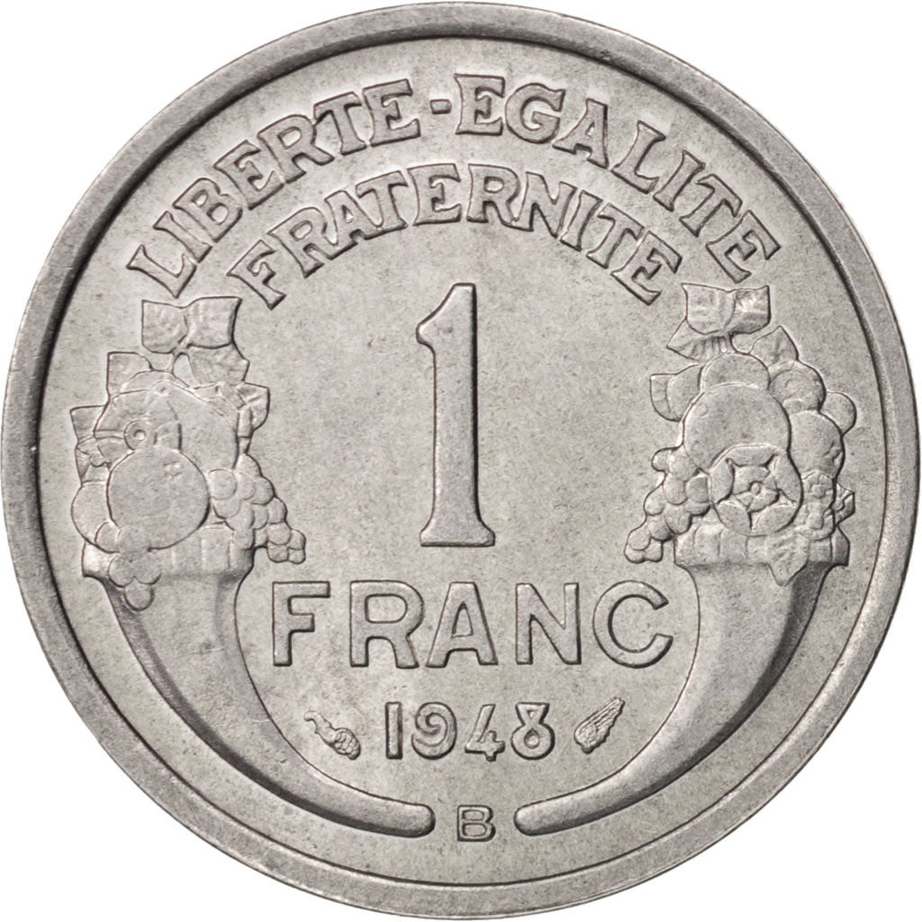 Monnaie, France, Morlon, Franc, 1948, Beaumont - Le Roger, SUP+, Aluminium