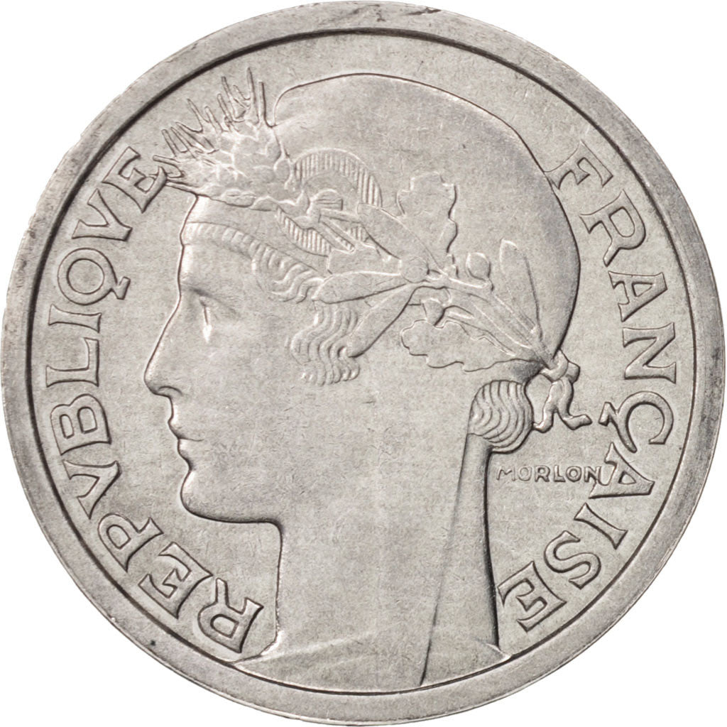 Münze, Frankreich, Morlon, Franc, 1949, Beaumont - Le Roger, VZ+, Aluminium