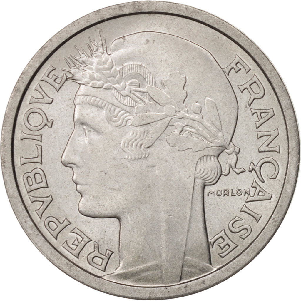 Coin, France, Morlon, Franc, 1958, Beaumont - Le Roger, MS(60-62), Aluminum
