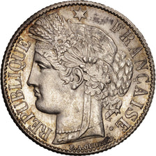 Coin, France, Cérès, Franc, 1871, Bordeaux, MS(63), Silver, KM:822.2