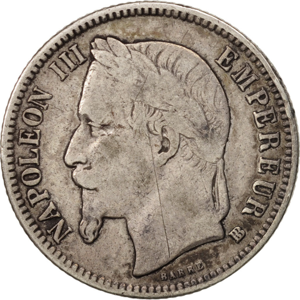 Monnaie, France, Napoleon III, Napoléon III, Franc, 1868, Strasbourg, TB