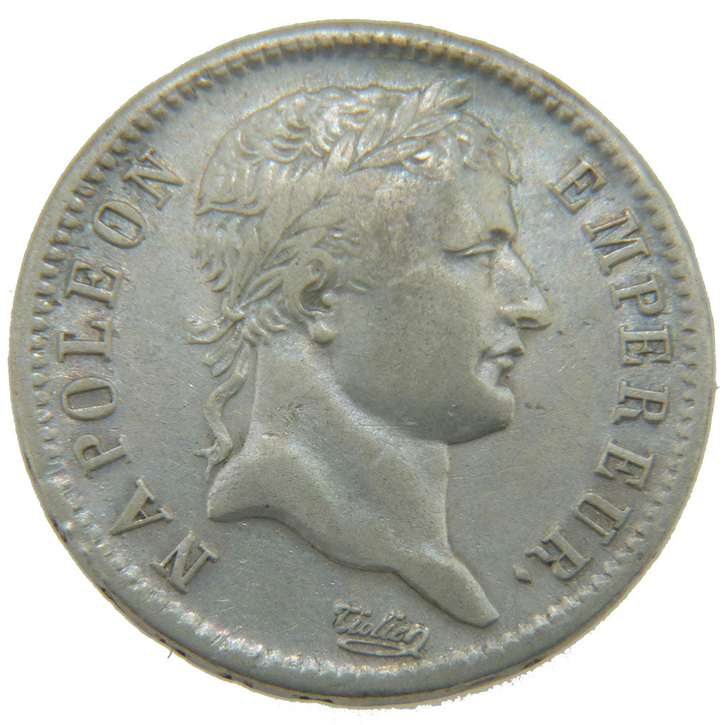 FRANCE, Napoléon I, Franc, 1808, Strasbourg, KM #682.3, EF(40-45), Silver, G...