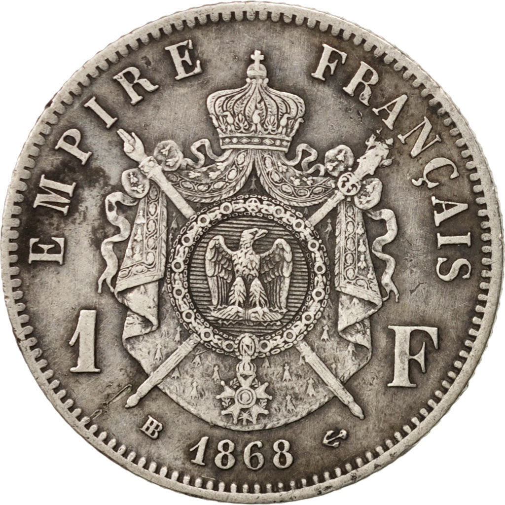 Münze, Frankreich, Napoleon III, Napoléon III, Franc, 1868, Strasbourg, SS